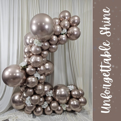 Metallic Champagne Latex Balloons
