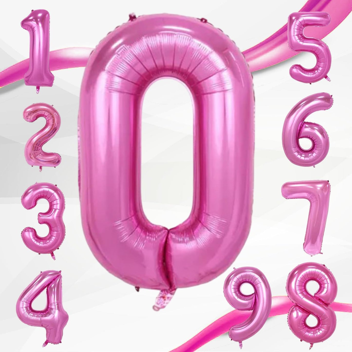 Pink Number Foil Balloon - 32in