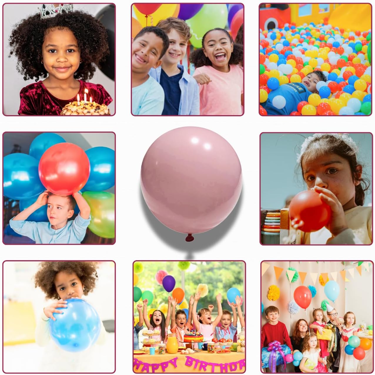 Macaron Pink Latex Balloons