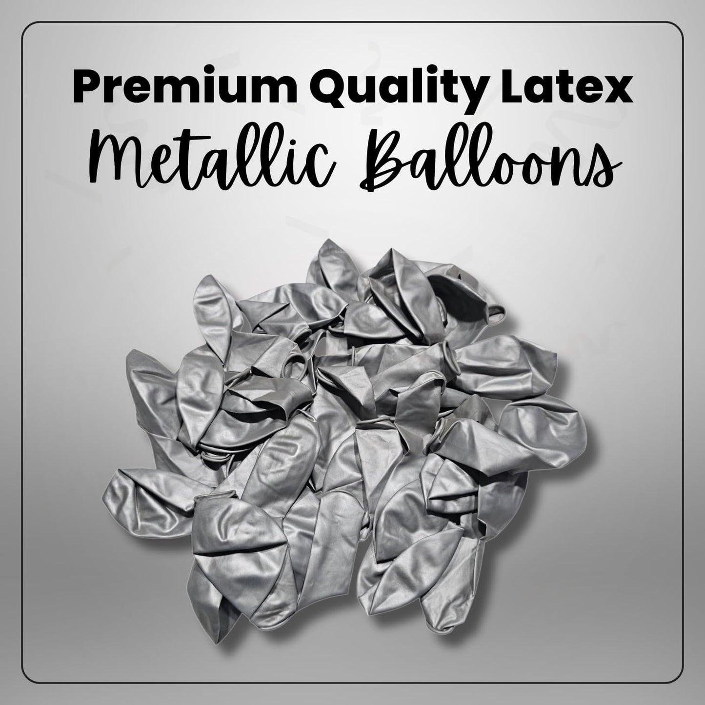 Metallic Silver Latex Balloons