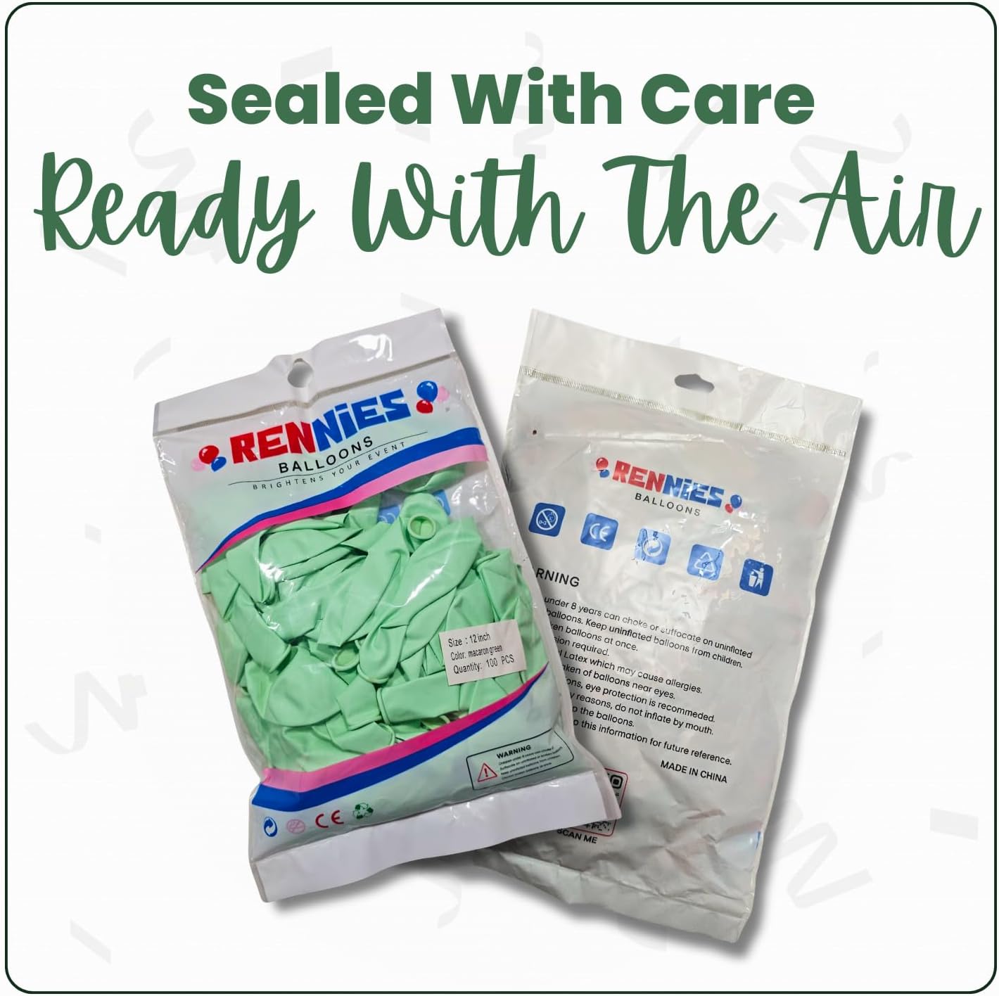 Macaron Green Latex Balloons