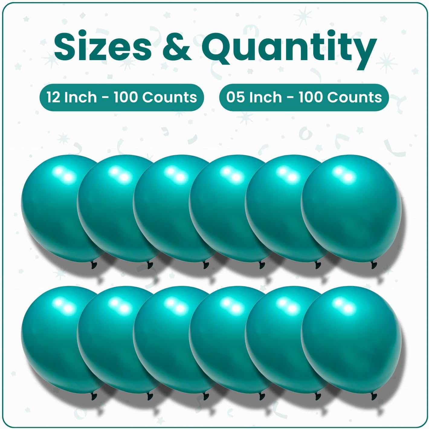 Pearl Green Latex Balloons