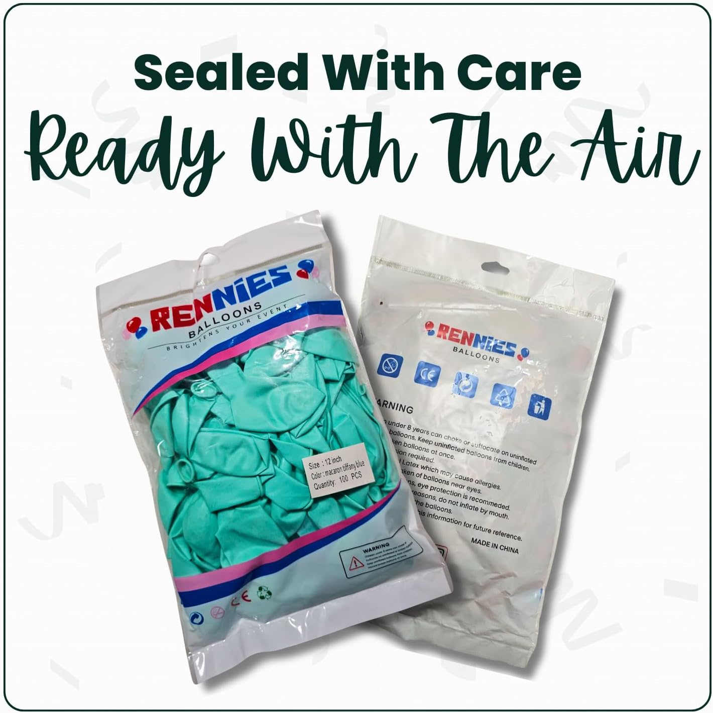 Macaron Tiffany Blue Latex Balloons