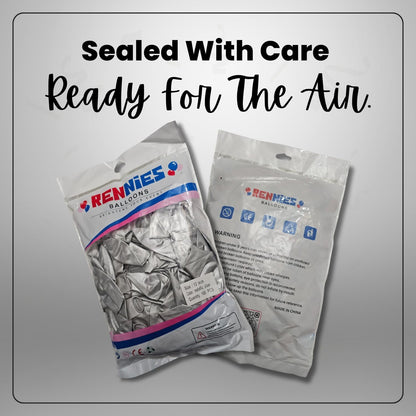 Metallic Silver Latex Balloons