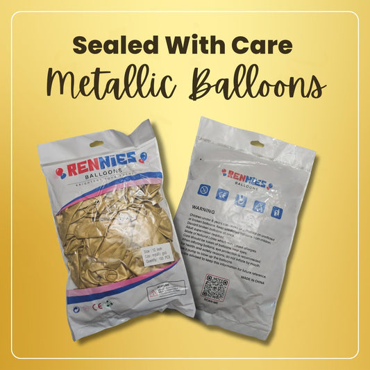 Metallic Gold Latex Balloons