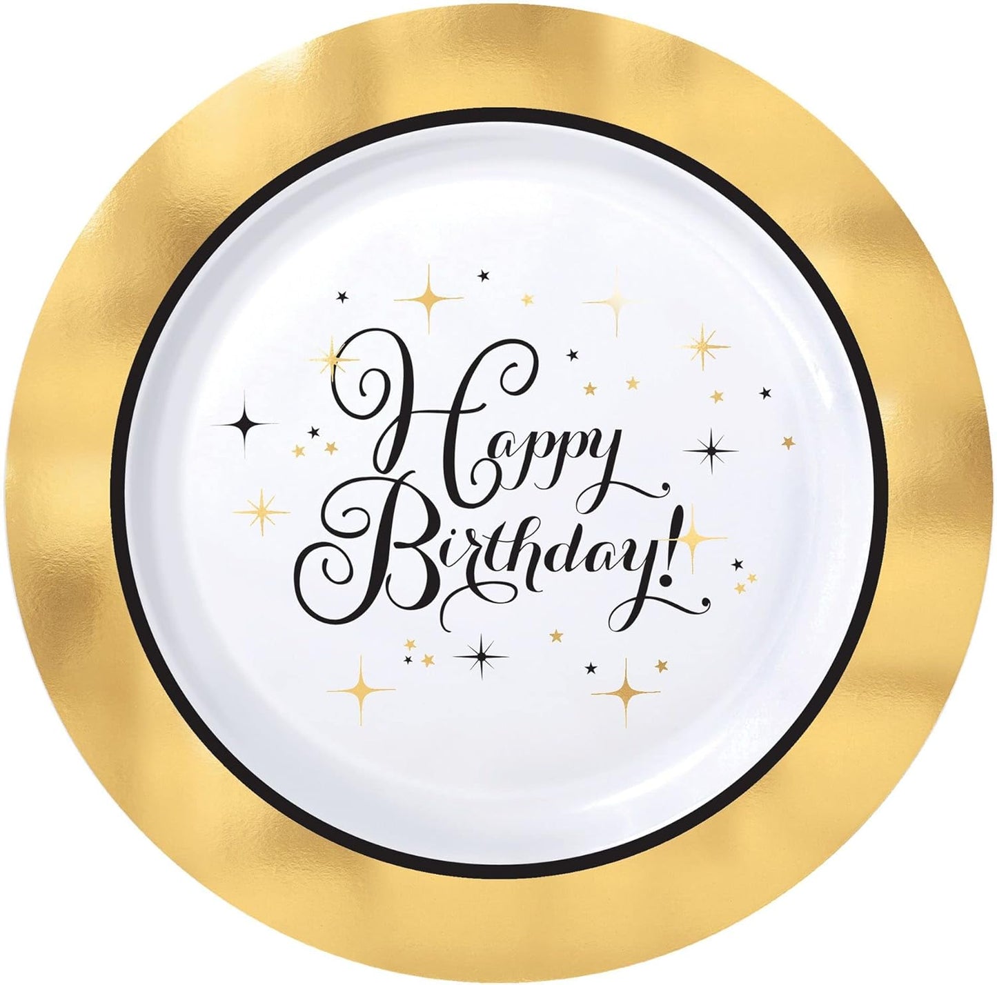 Elegant Gold Round Paper Plate 7"