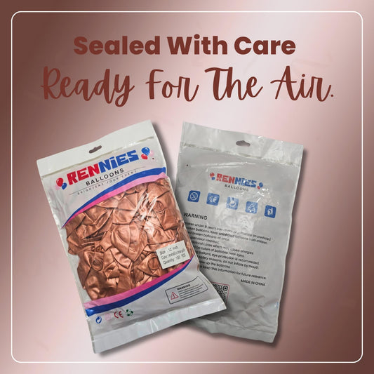 Metallic Rose Gold Latex Balloons