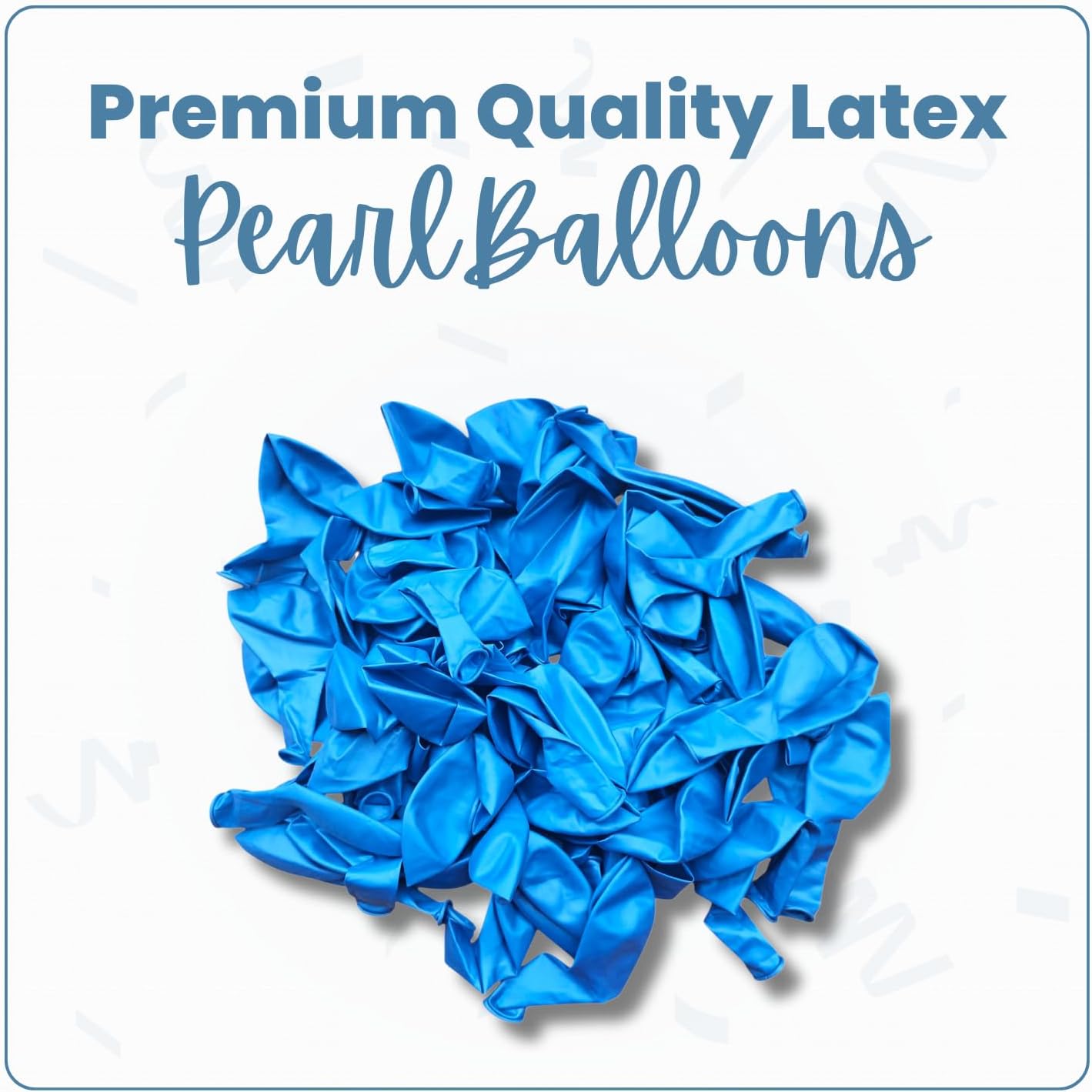 Pearl Light Blue Latex Balloons