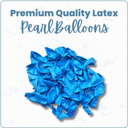 Pearl Light Blue Latex Balloons