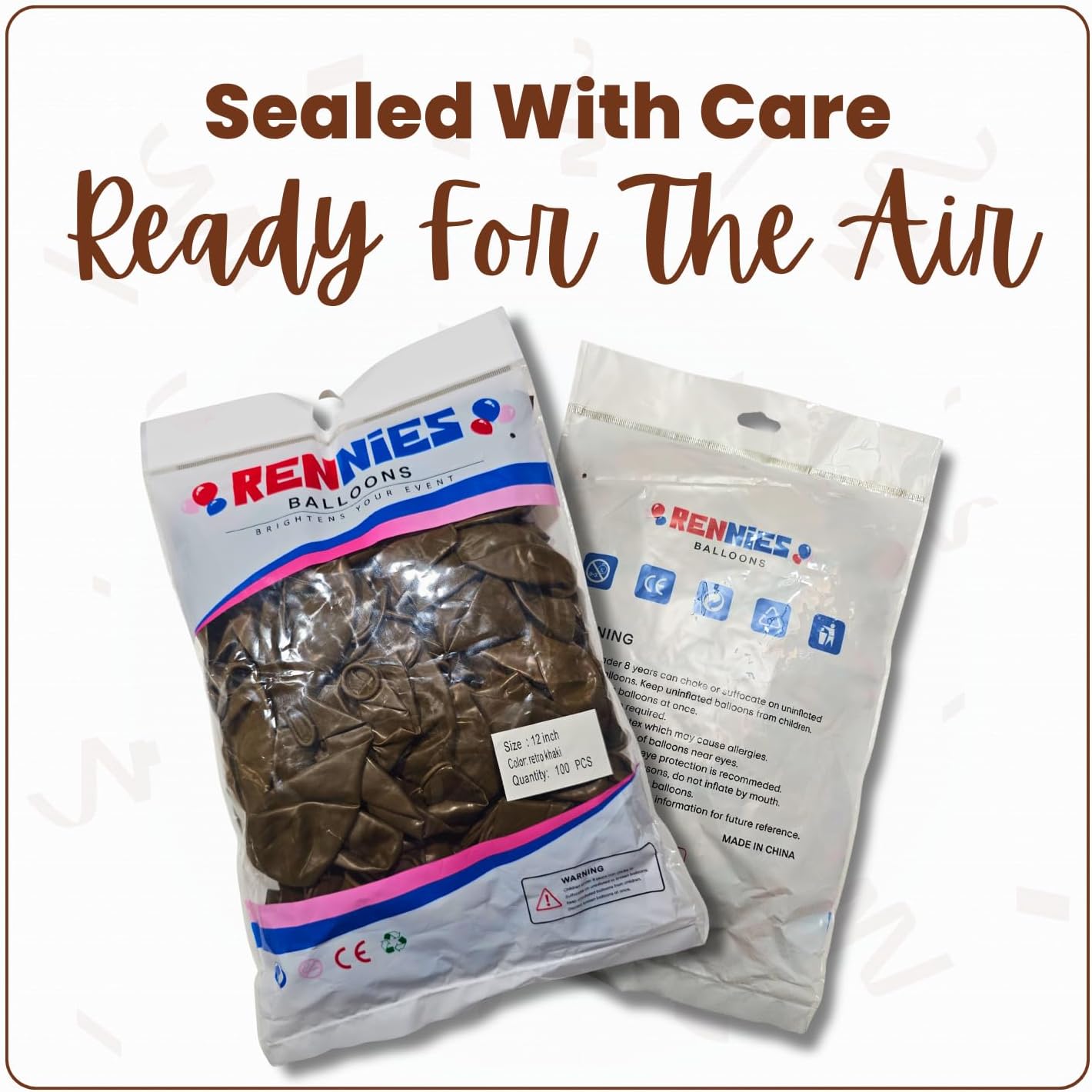 Retro Khaki Latex Balloons