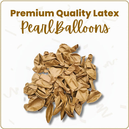 Pearl Gold Latex Balloons