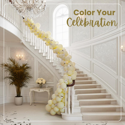 Macaron Yellow Latex Balloons