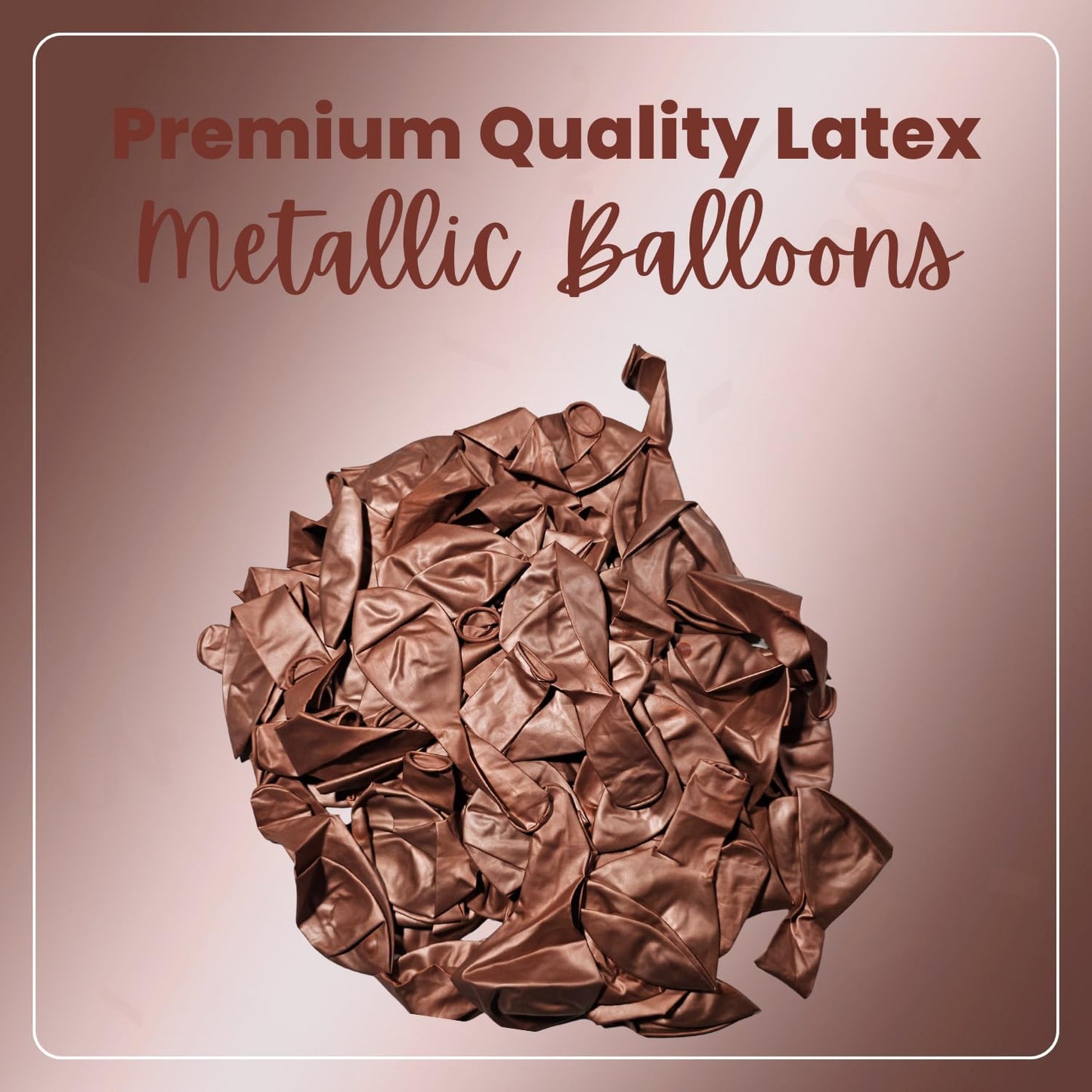 Metallic Rose Gold Latex Balloons