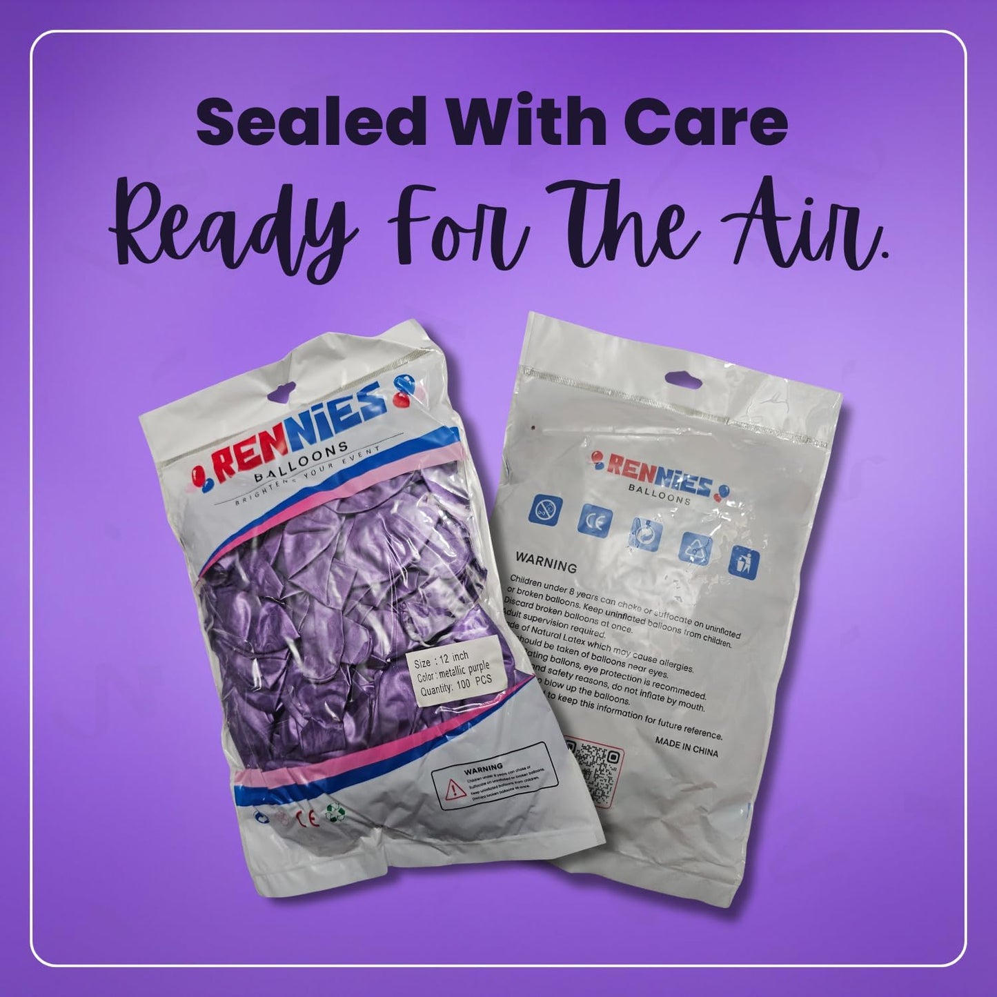 Metallic Purple Latex Balloons