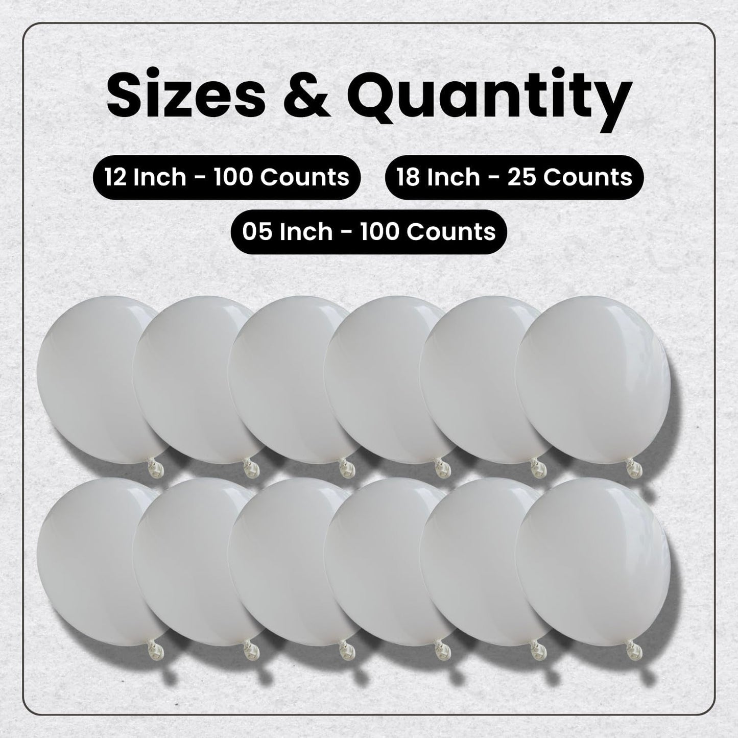 Matte White Latex Balloons