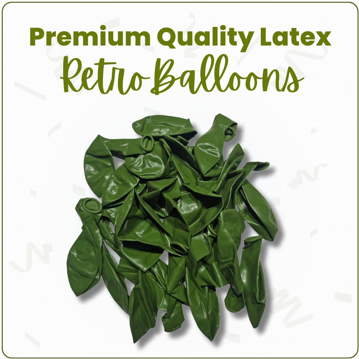 Retro Olive Green Latex Balloons