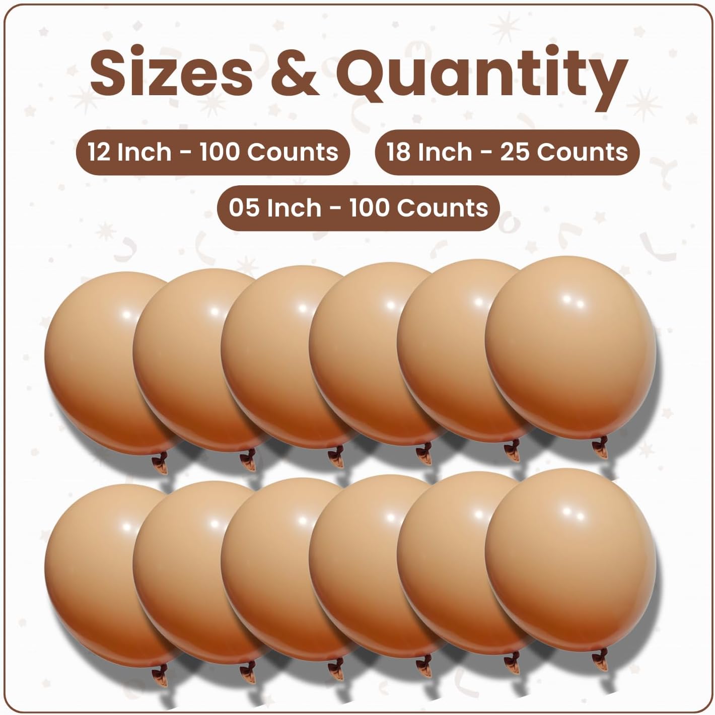 Retro Apricot Latex Balloons