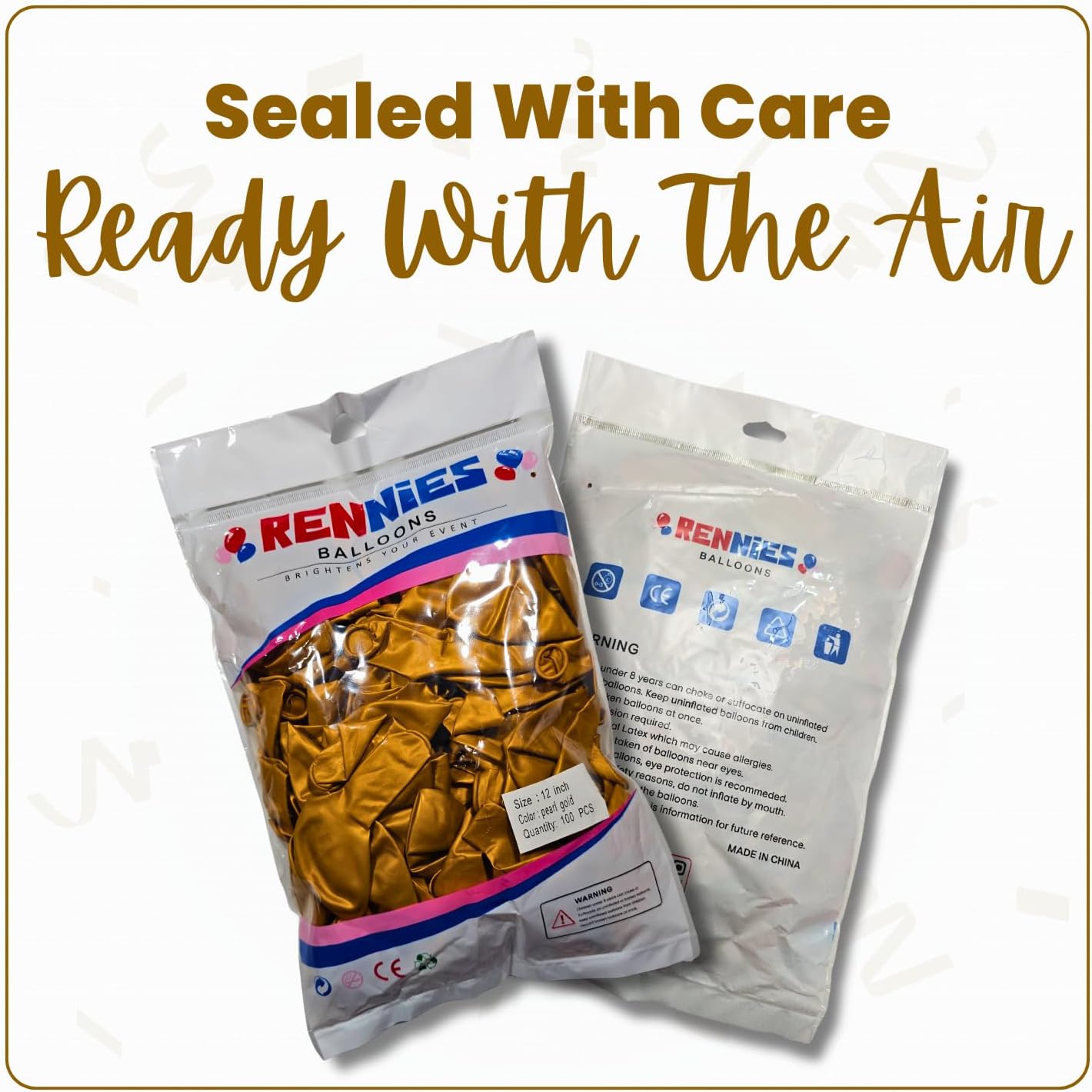 Pearl Gold Latex Balloons