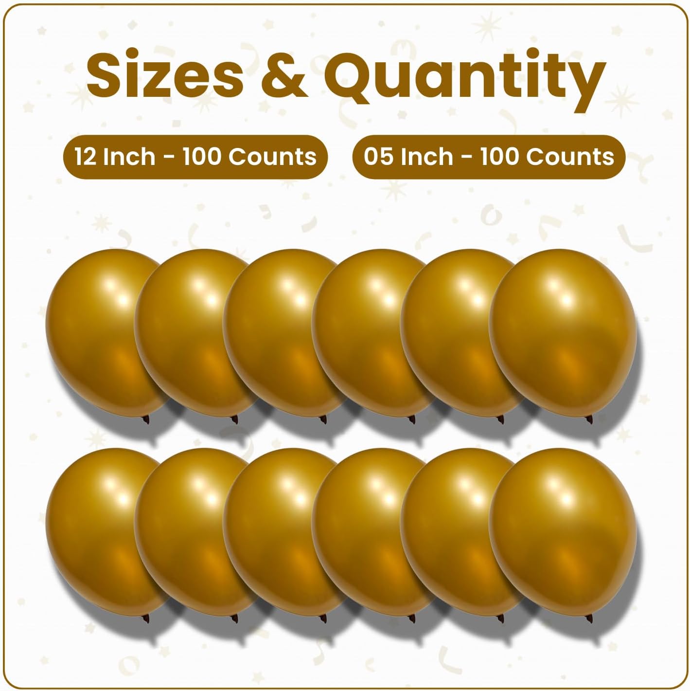 Pearl Gold Latex Balloons