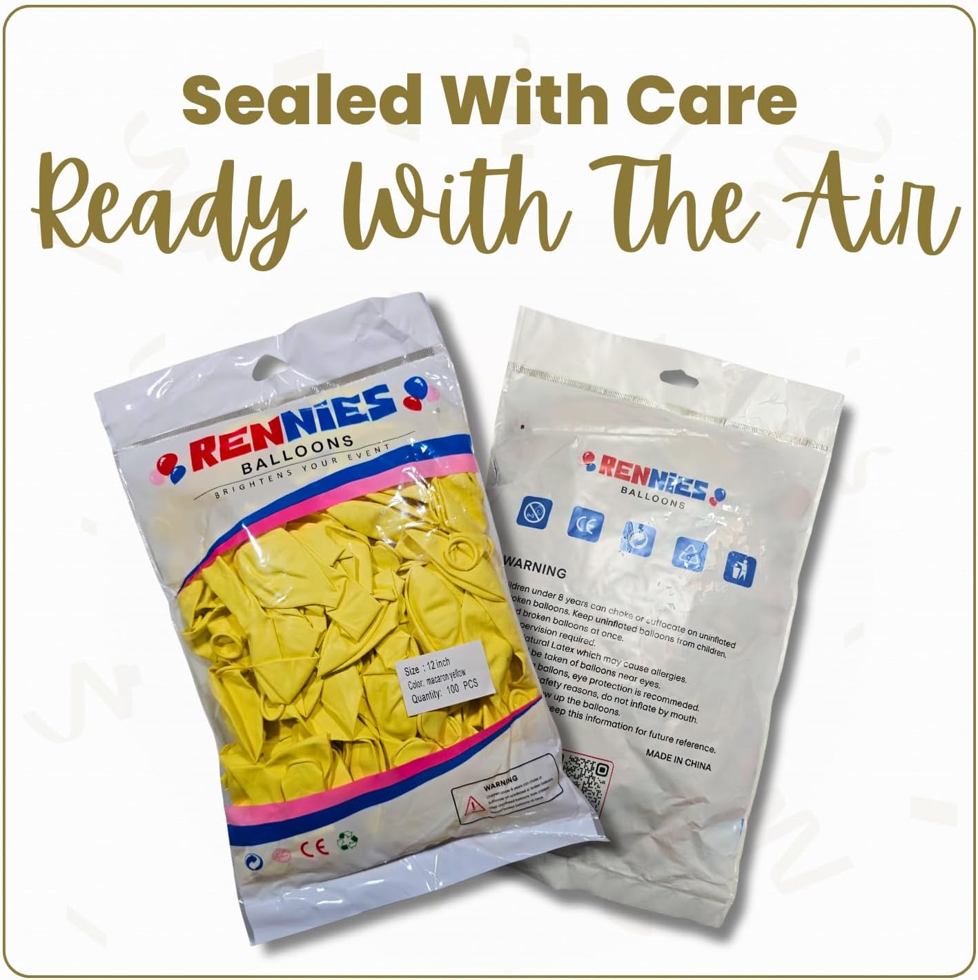 Macaron Yellow Latex Balloons