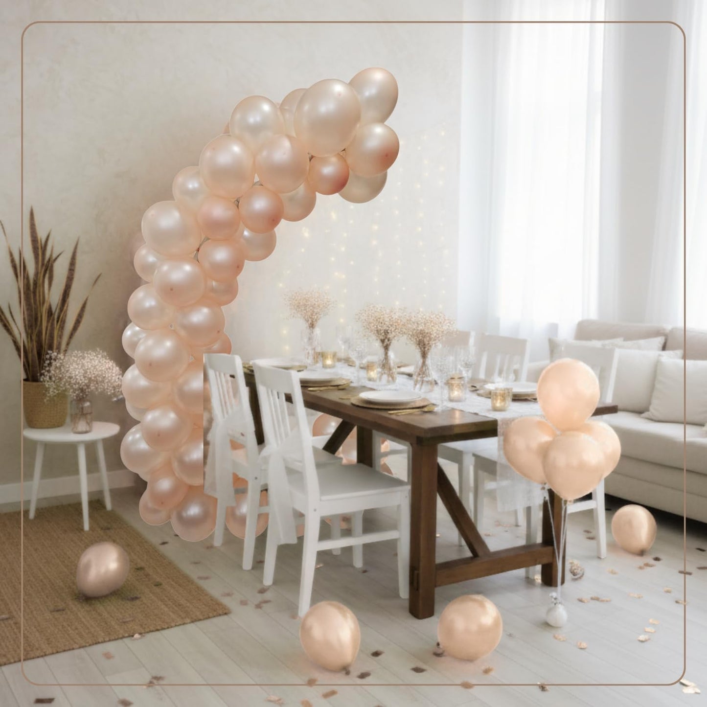 Pearl Champagne Latex Balloons