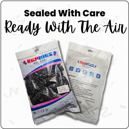 Matte Black Latex Balloons