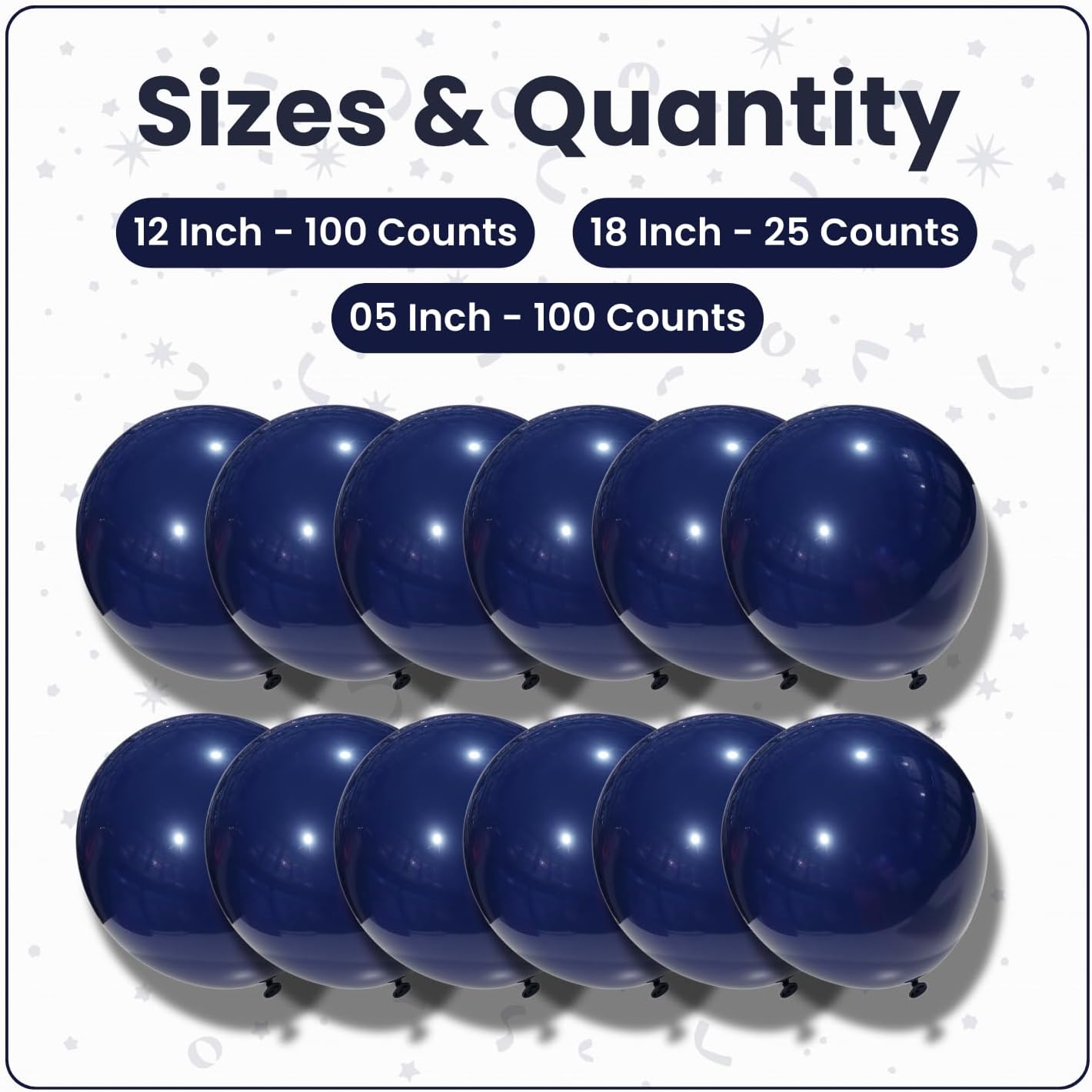 Retro Night Blue Latex Balloons