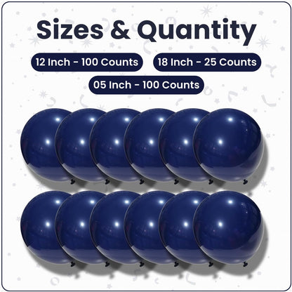 Retro Night Blue Latex Balloons