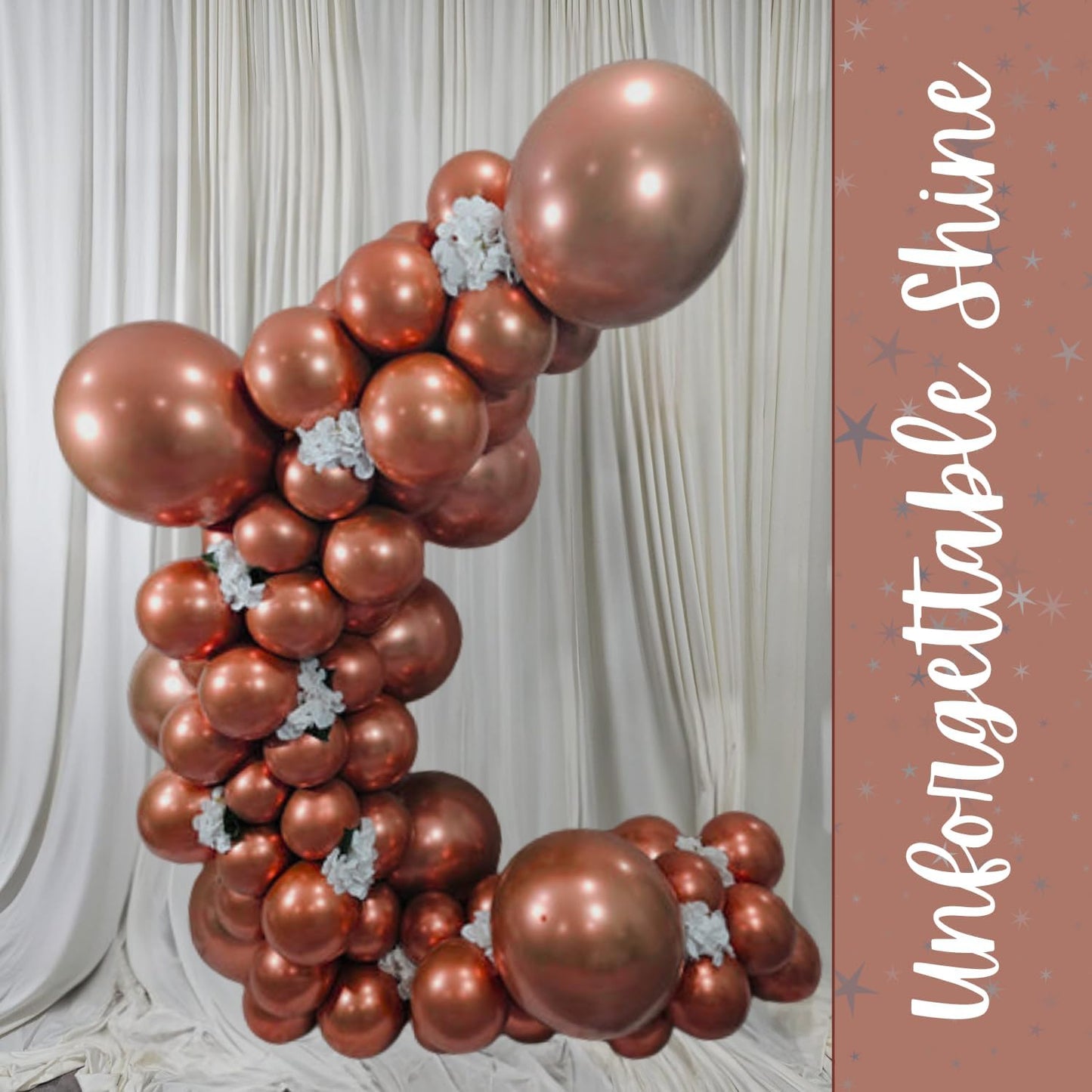 Metallic Rose Gold Latex Balloons