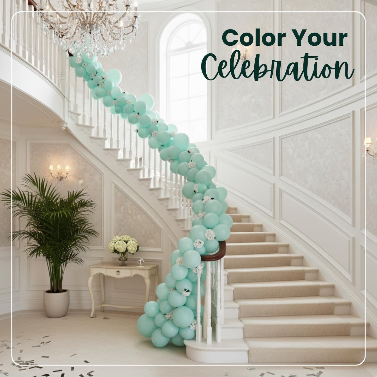 Macaron Tiffany Blue Latex Balloons