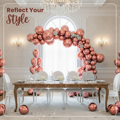 Metallic Rose Gold Latex Balloons
