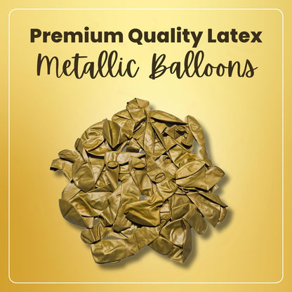 Metallic Gold Latex Balloons
