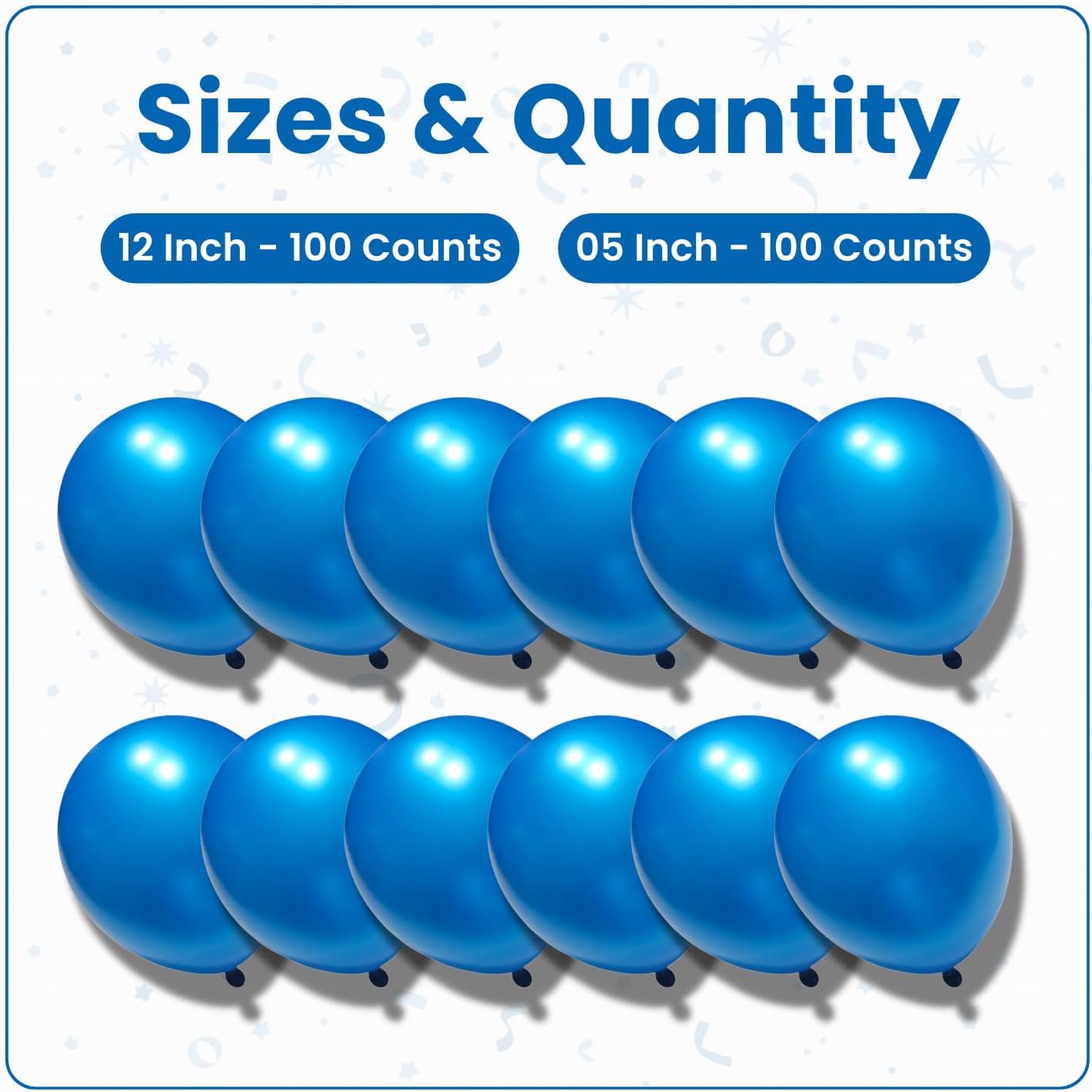 Pearl Blue Latex Balloons