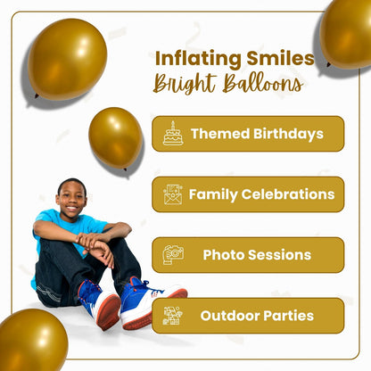 Pearl Gold Latex Balloons