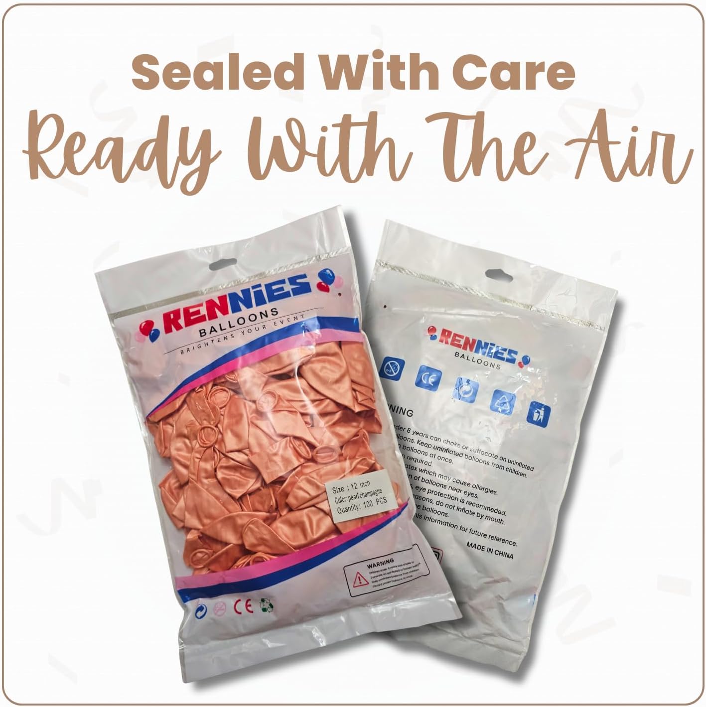 Pearl Champagne Latex Balloons