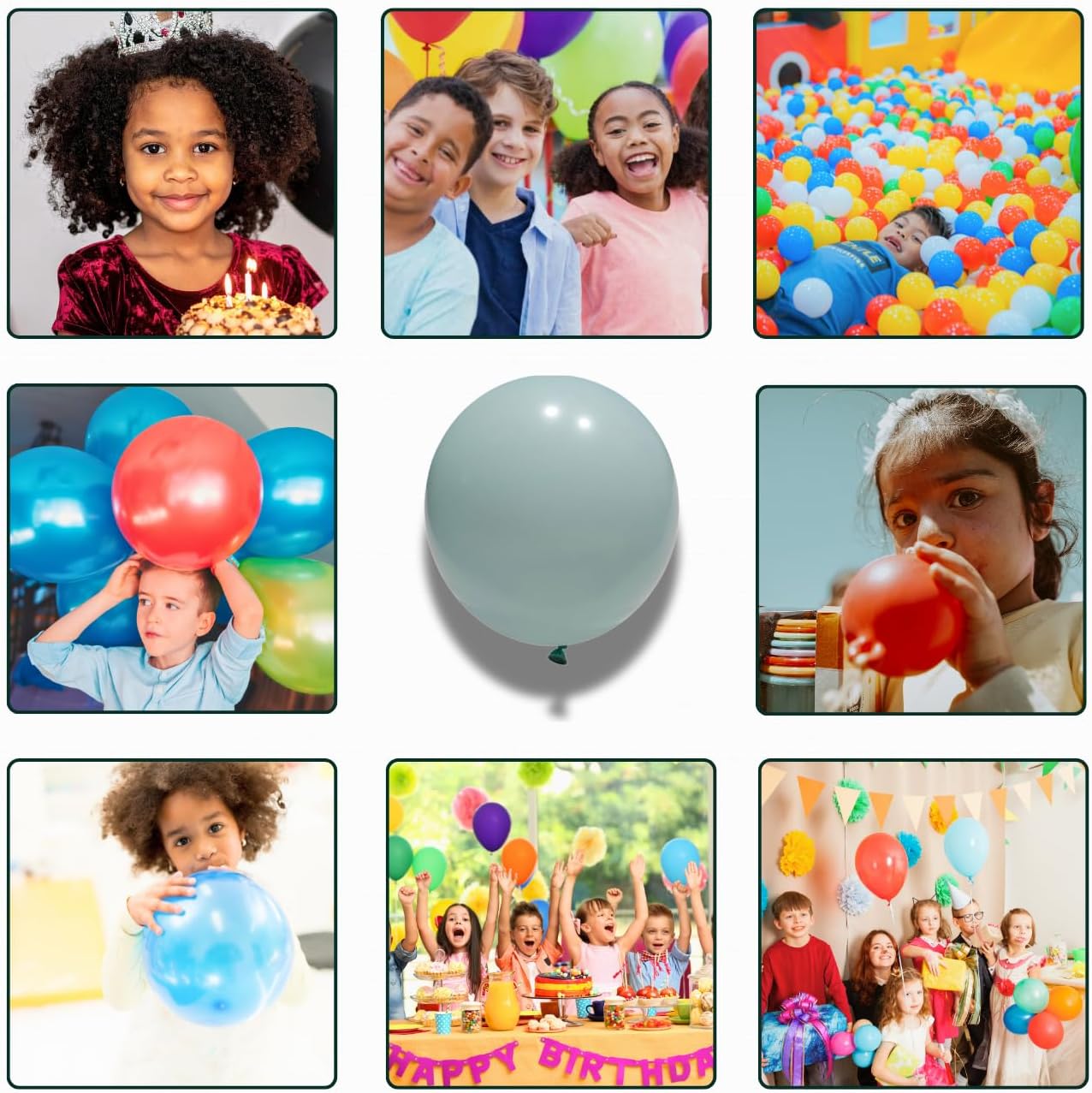 Macaron Tiffany Blue Latex Balloons