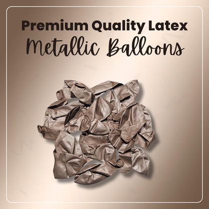 Metallic Champagne Latex Balloons