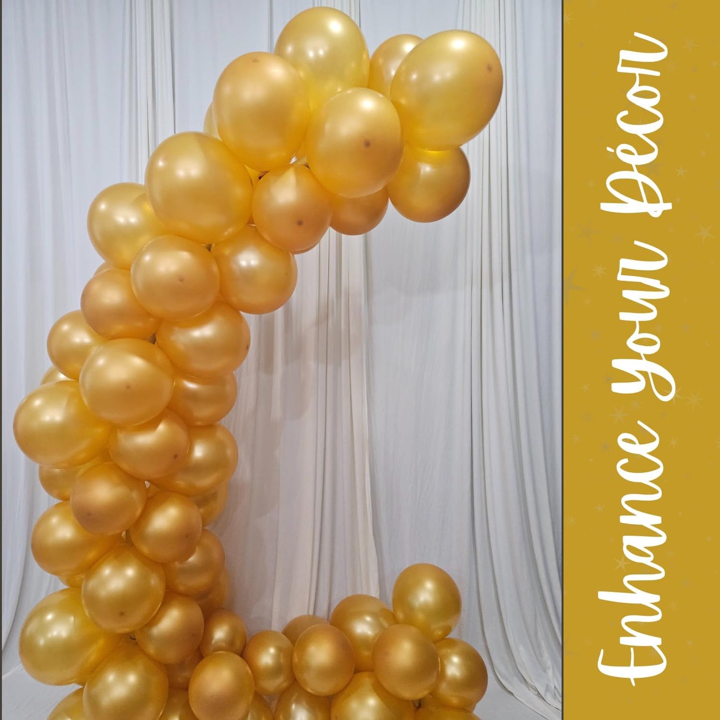 Pearl Gold Latex Balloons