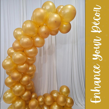 Pearl Gold Latex Balloons
