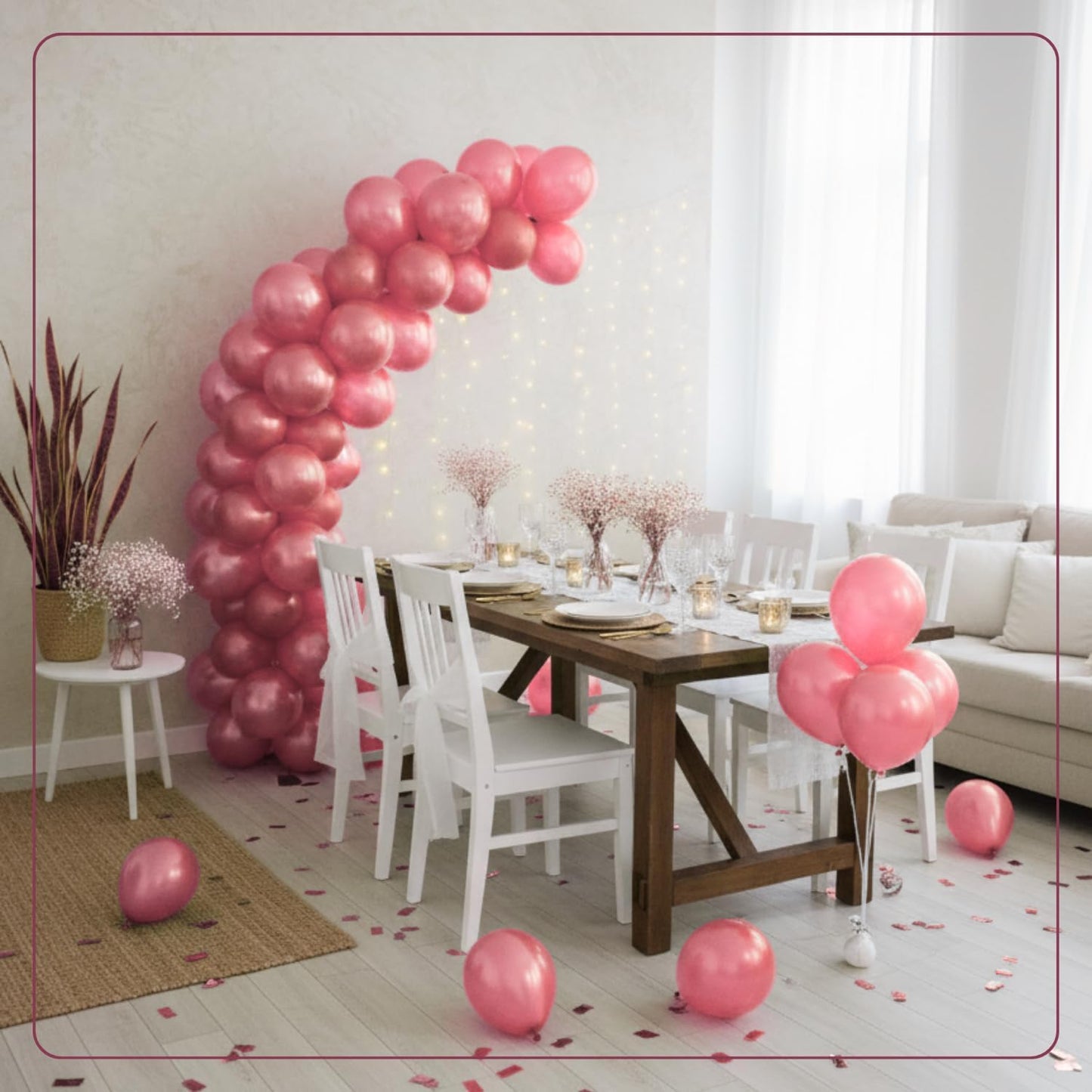 Pearl Rose Gold Latex Balloons