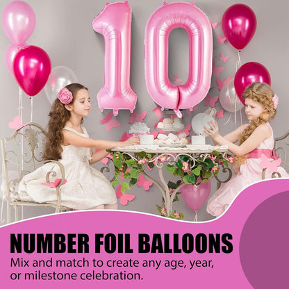 Pink Number Foil Balloon - 32in