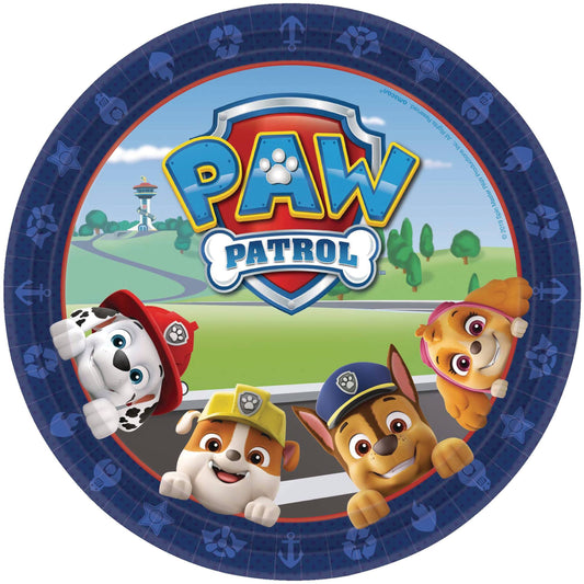 Paw Patrol Adventure Round Paper Plate 9"