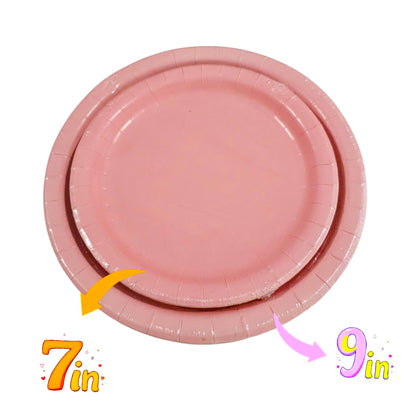 Blush Pink Paper Plates 9" - 8ct