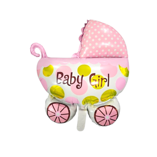 Baby Girl Stroller Foil Balloon 22"
