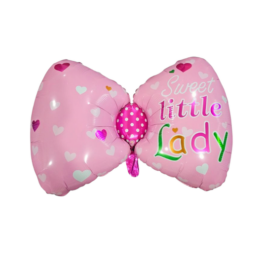 Baby Little Lady Bow Tie Foil Balloon 29"