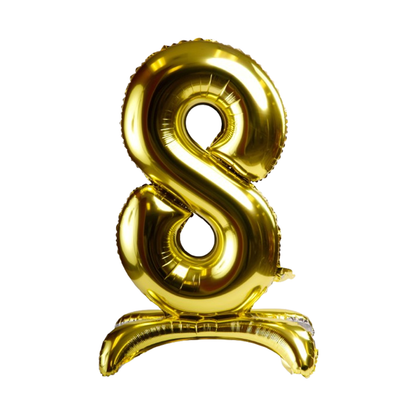 Gold Standing Number Foil Balloon