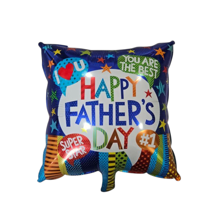 Happy Father's Day Square Foil Balloon 18"