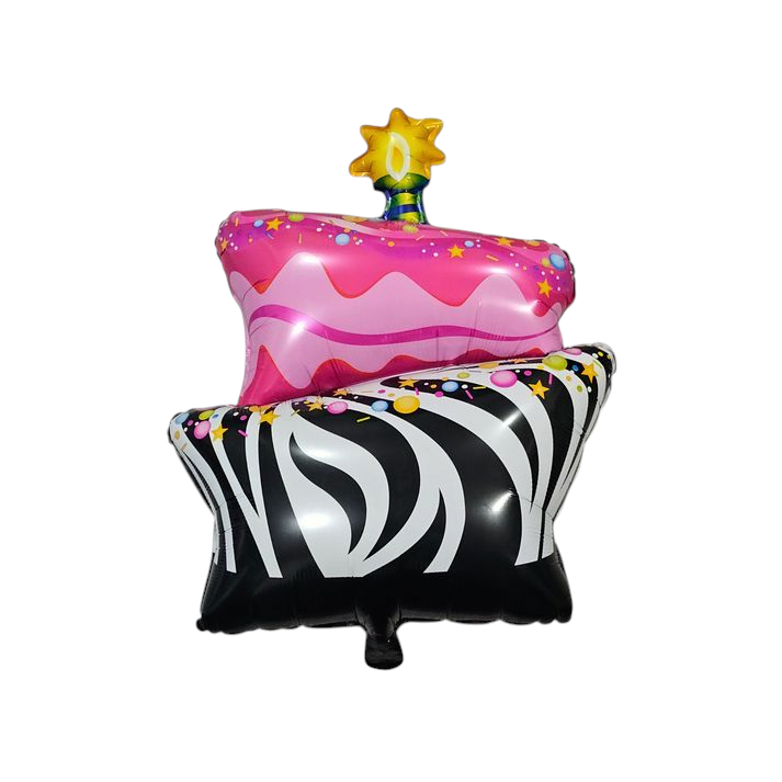 Happy Birthday Cake Foil Balloon 18"