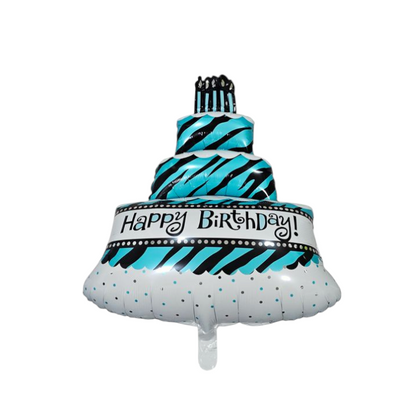 Happy Birthday Cake Foil Balloon 18"