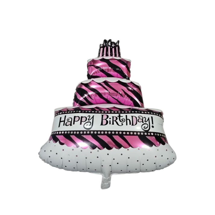 Happy Birthday Cake Foil Balloon 18"